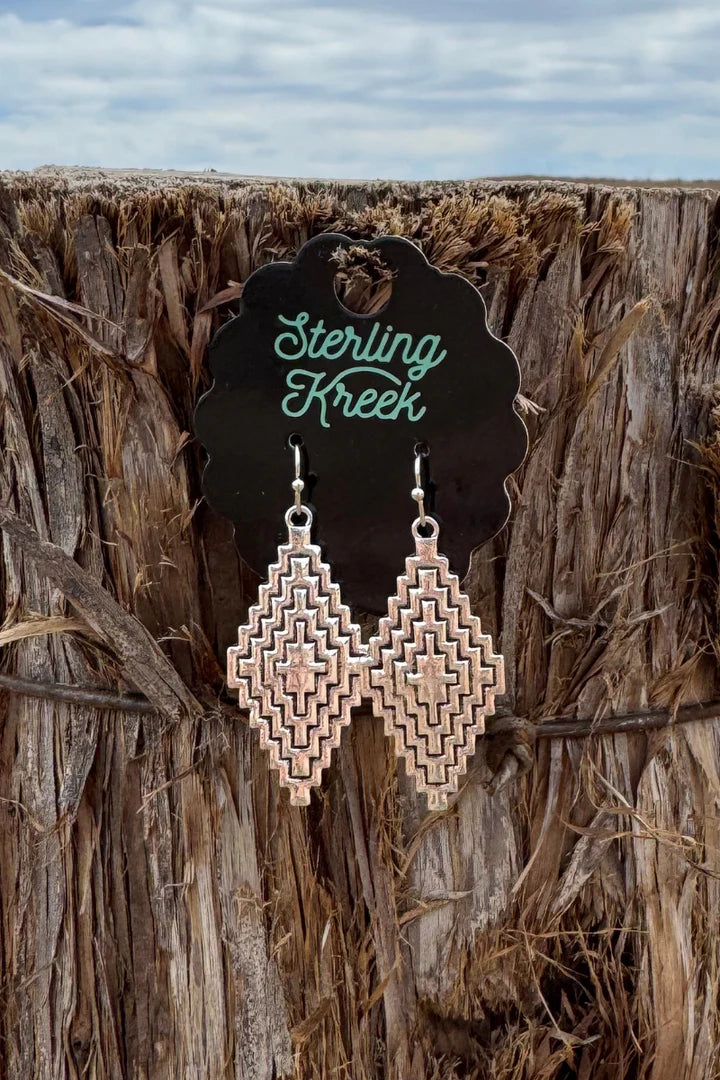 Aztec earrings stk