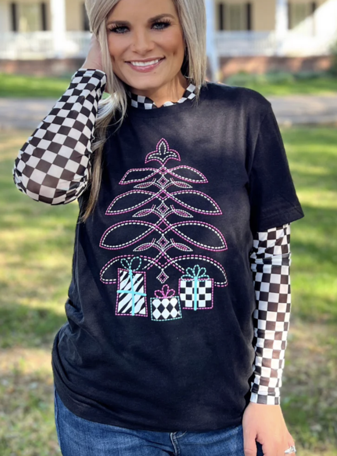 Boot Scootin' Christmas Tee stk