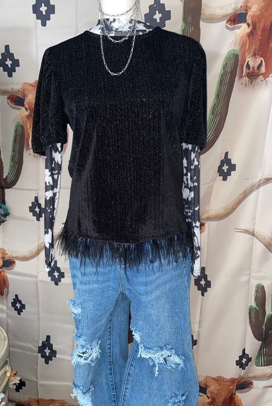 Rise and Shine Velvet top stk
