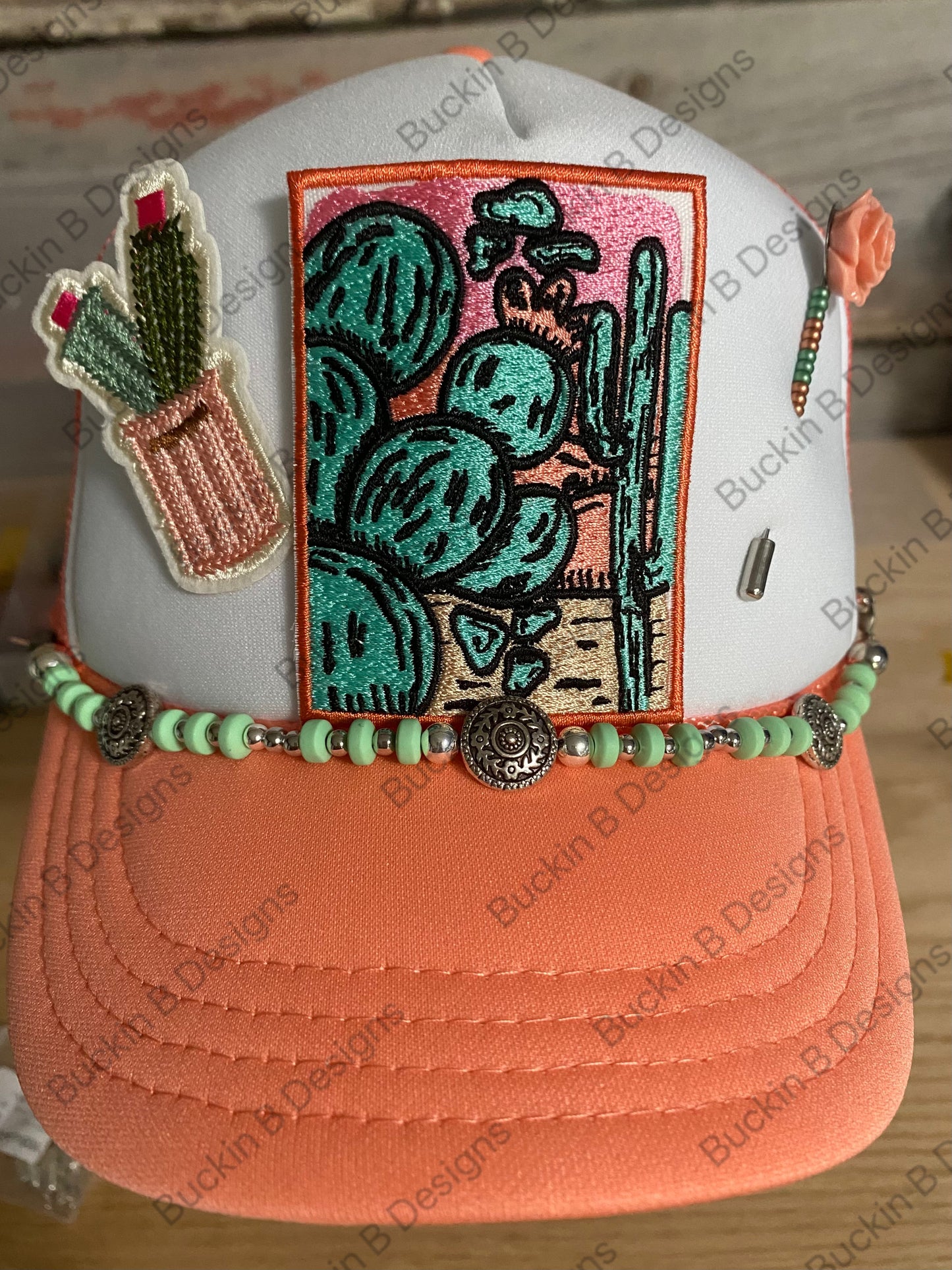 Coral Cactus Hat