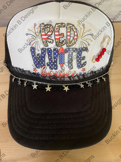 Red White Boujee Hat