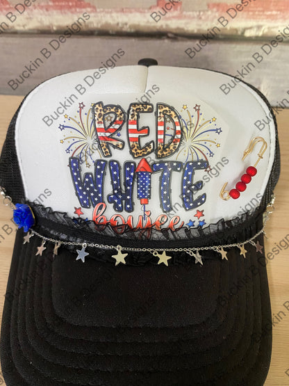 Red White Boujee Hat