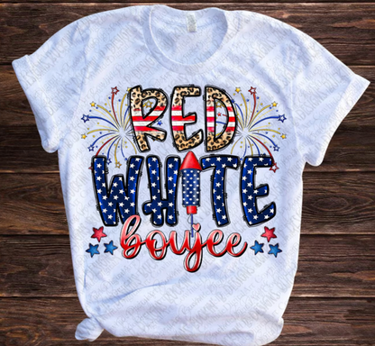 Red white and boujee Shirt  SALE