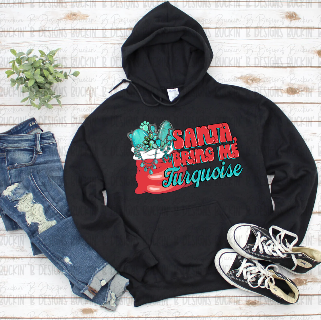 Santa Bring Me Turquoise SHIRT sale