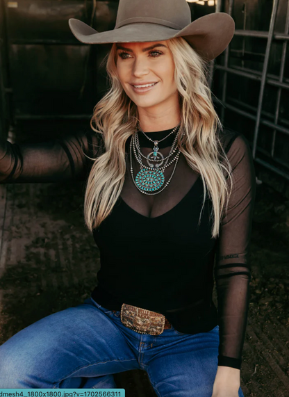 Night Sky Mesh Top stk