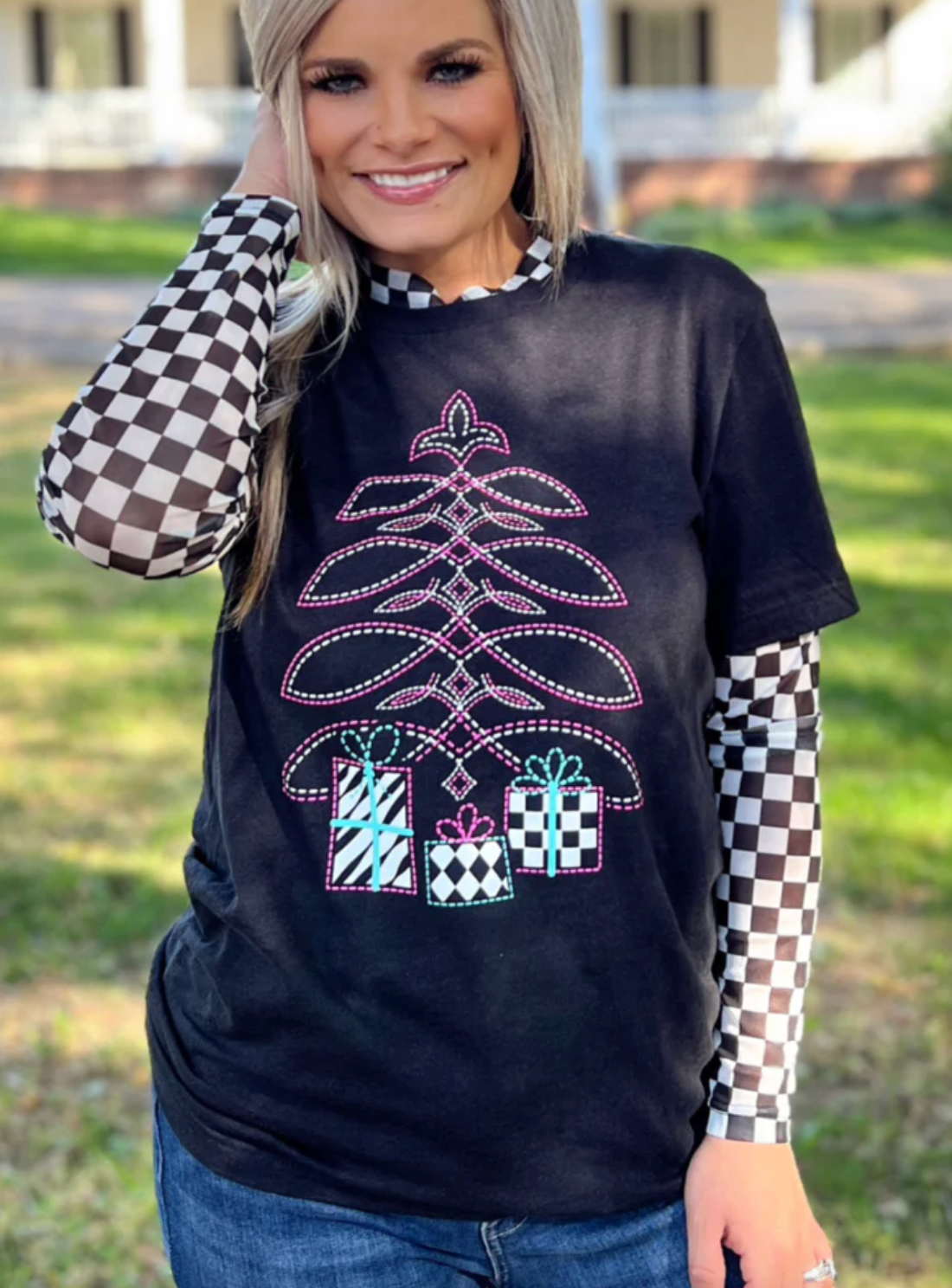 Boot Scootin' Christmas Tee stk