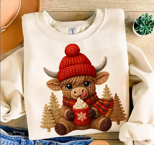 Faux Hot Cocoa Reindeer shirt