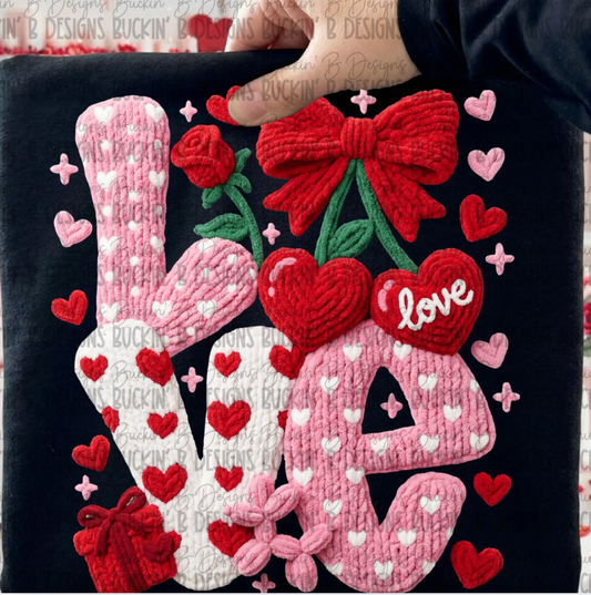 Faux Yarn LOVE shirt
