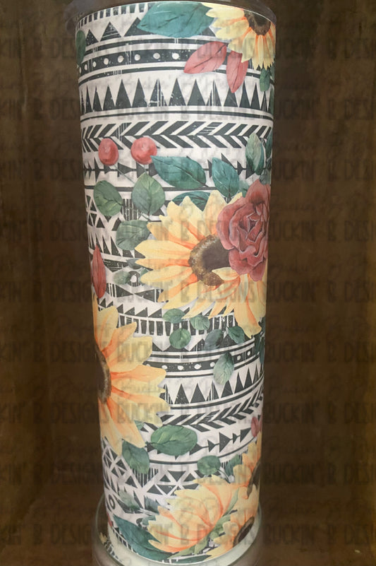 Aztec Sunflower Tumbler