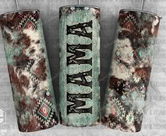 Western Cowhide MAMA Tumbler